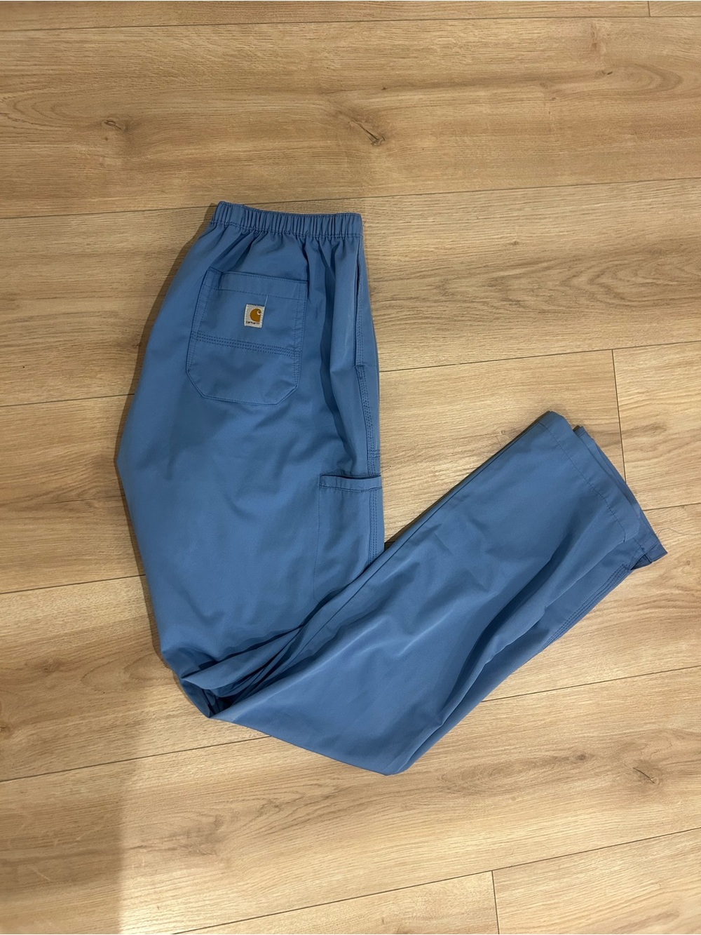 Carhartt Women's Elastic Waist Scrub Pants in Slate Blue